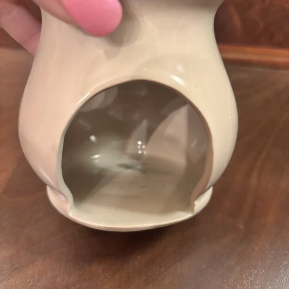 Yesteryears Pottery Marshall Texas Oil Wax Tart Warmer Apples Jesus‎ Candle
